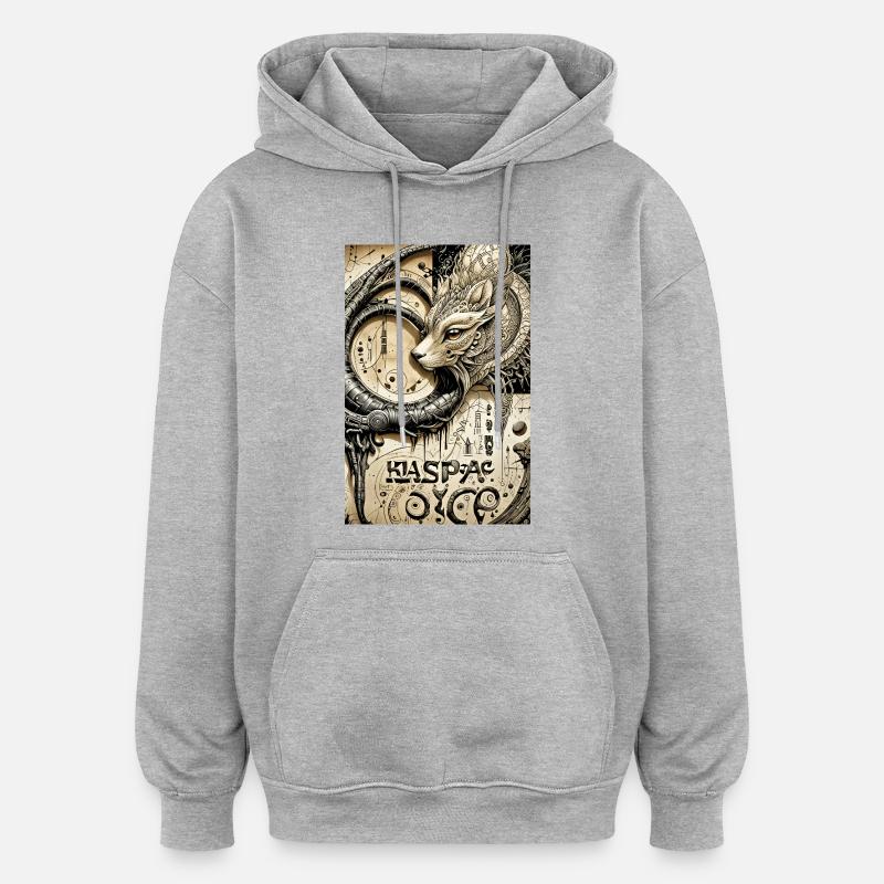 Ppatch 12 - Sweat à capuche oversize unisexe - gris chiné