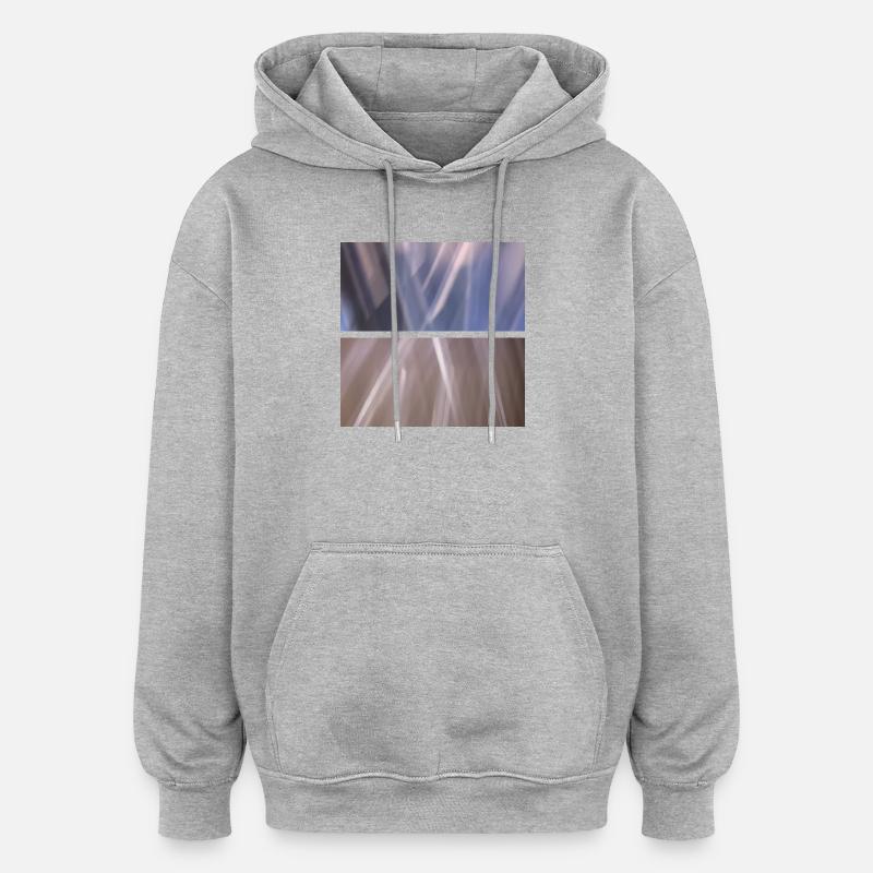 figuratif - Sweat à capuche oversize unisexe - gris chiné