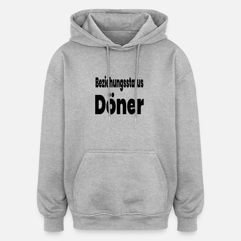 Kebab - Sweat à capuche oversize unisexe - gris chiné