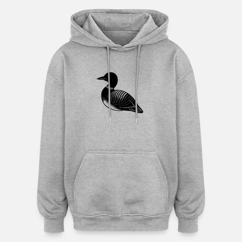 Hoon - Sweat à capuche oversize unisexe - gris chiné