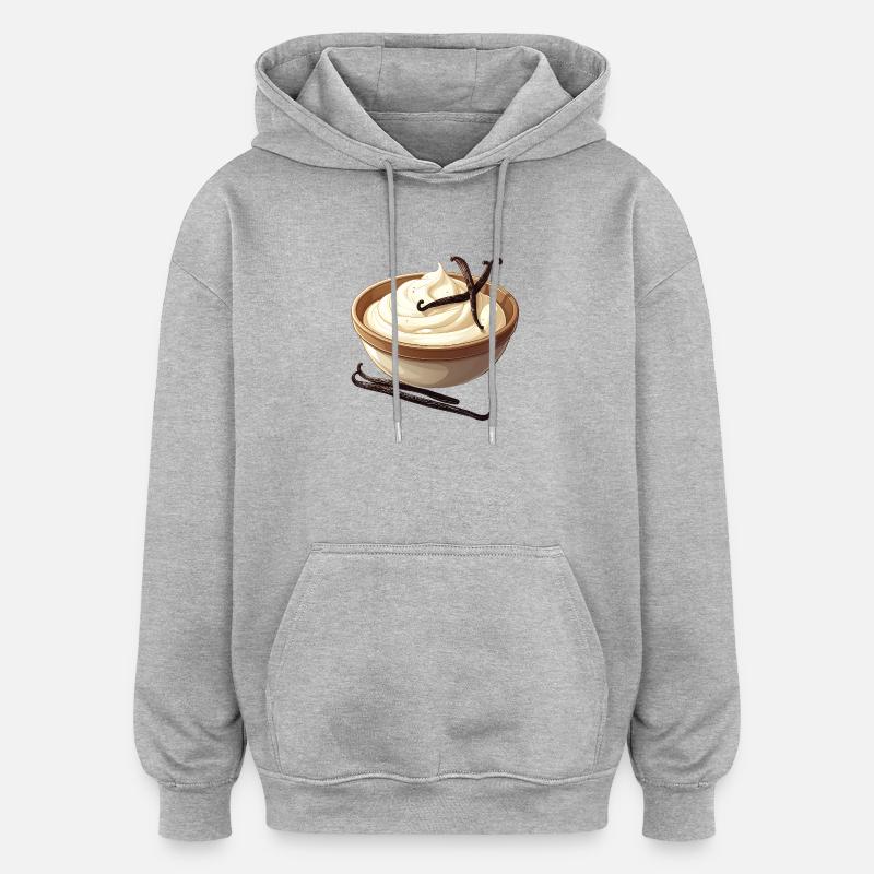Yaourt à la vanille - Sweat à capuche oversize unisexe - gris chiné