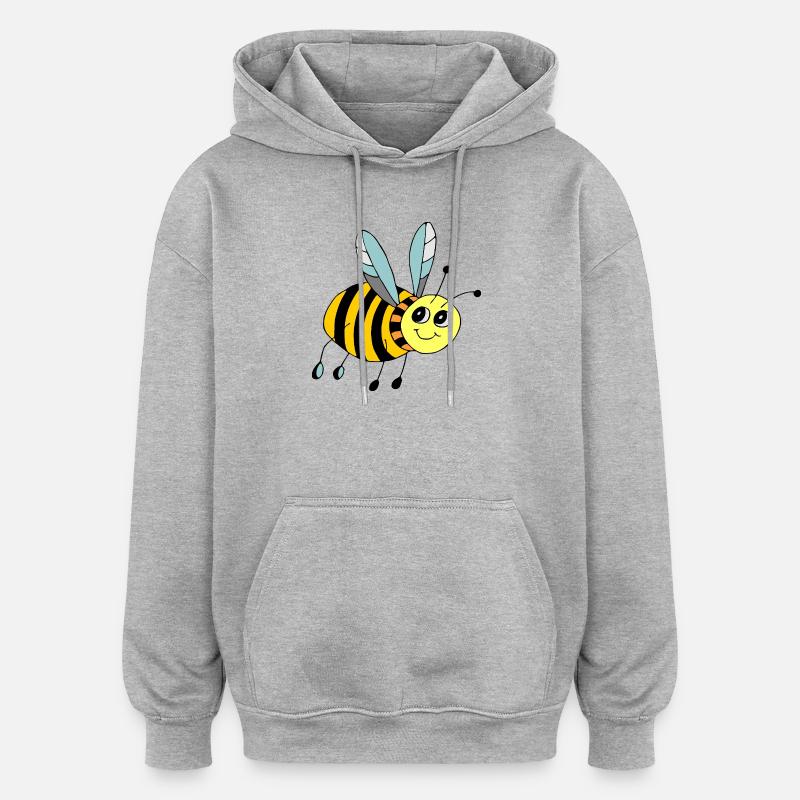 Insekter - Oversized unisex-hettegenser - gråmelert