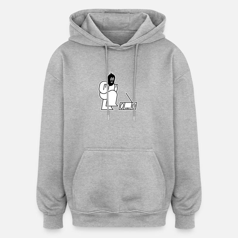 Voyou dansant - Sweat à capuche oversize unisexe - gris chiné