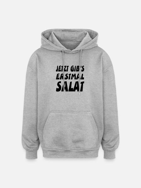 Salat - Oversized Unisex Hoodie - Grau meliert