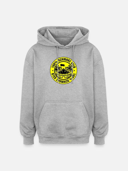 Schwarz Gelb Fans - Oversized Unisex Hoodie - Grau meliert
