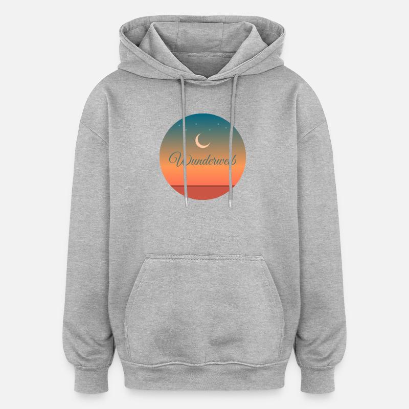 Wunderweib - Oversized Unisex Hoodie - Grau meliert