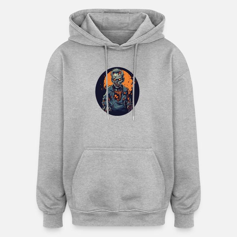 Halloween - Zombie - Horror - Witch - Oversized Unisex Hoodie - heather grey