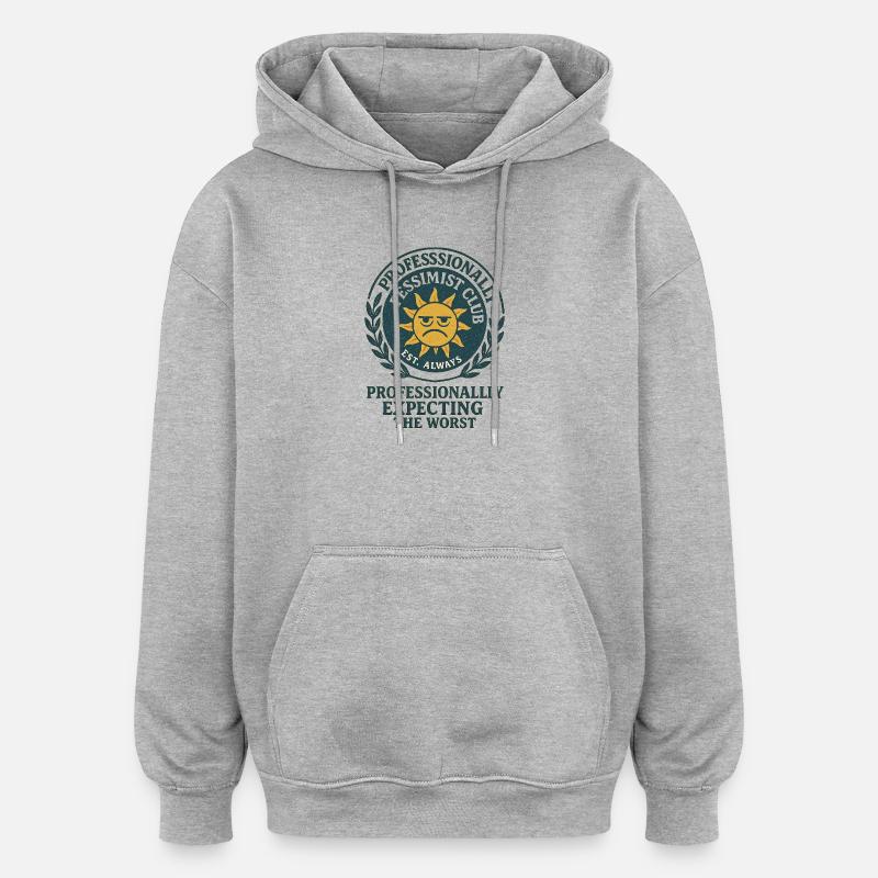 Sceptic Sun disant - Sweat à capuche oversize unisexe - gris chiné