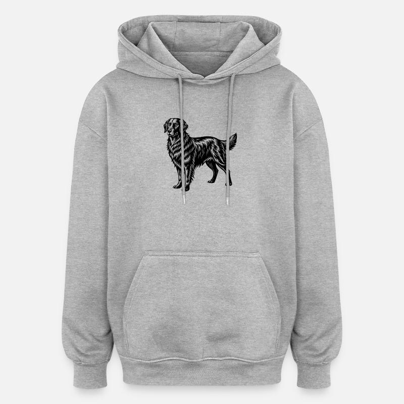 Rétracteur doré - Sweat à capuche oversize unisexe - gris chiné