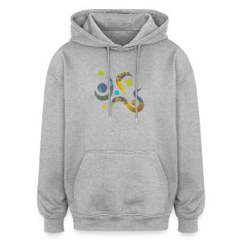 Yoga design_17 - Oversized Unisex Hoodie - heather grey - Front - Noah (186cm)