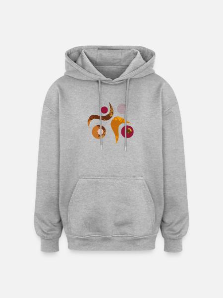Yoga design_49 - Oversized Unisex Hoodie - heather grey