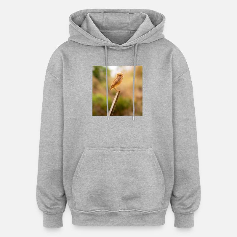 c'est chouette - Sweat à capuche oversize unisexe - gris chiné