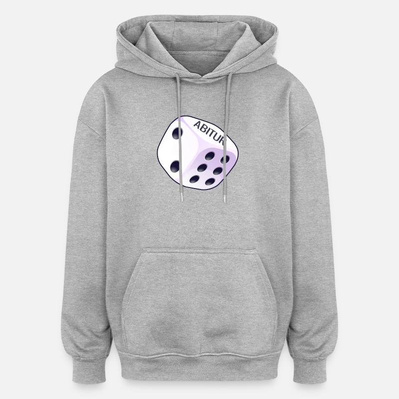 Würfel Abitur 2026 - Sweat à capuche oversize unisexe - gris chiné