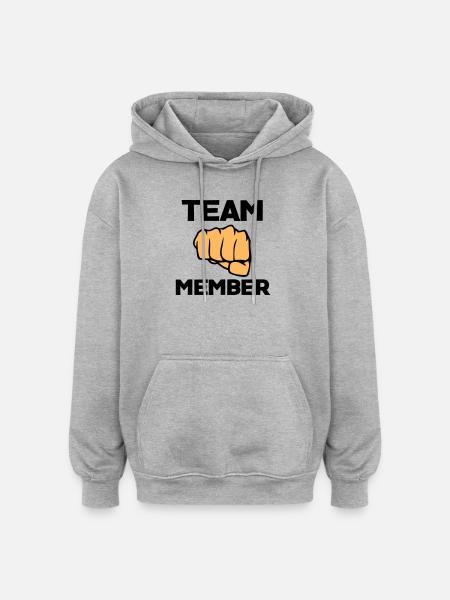 Combative Fist Icon - Oversized Unisex Hoodie - heather grey