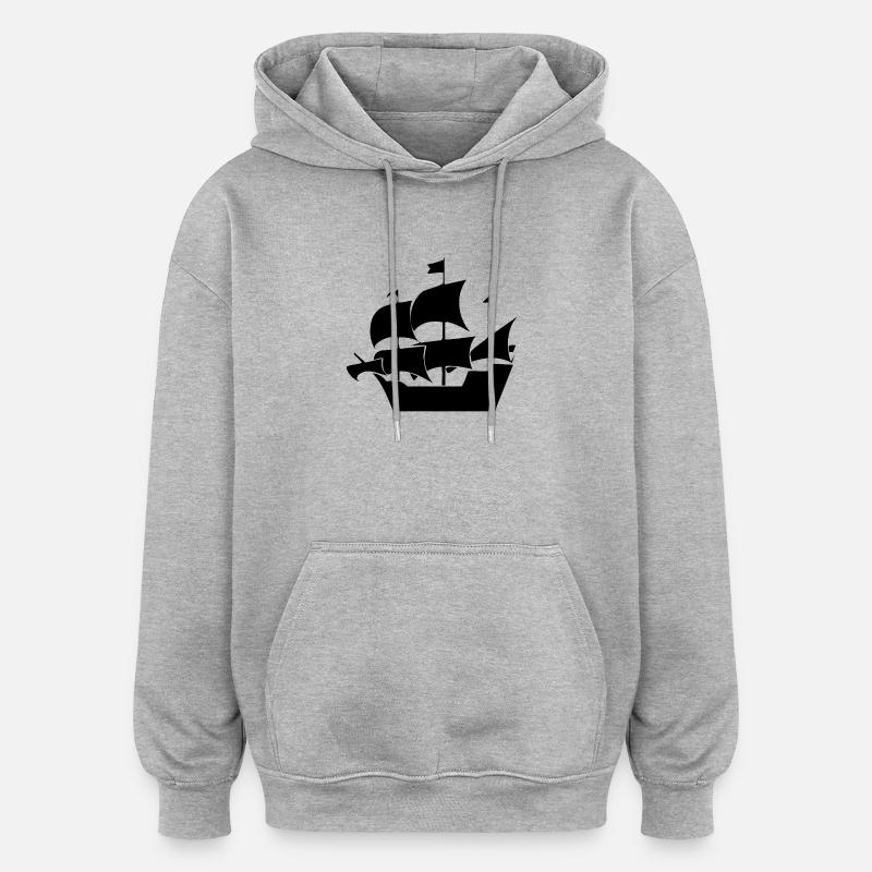 Segeln - Oversized Unisex Hoodie - Grau meliert