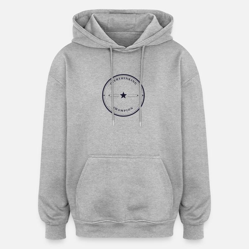 Champion de la suranalyse - Sweat à capuche oversize unisexe - gris chiné
