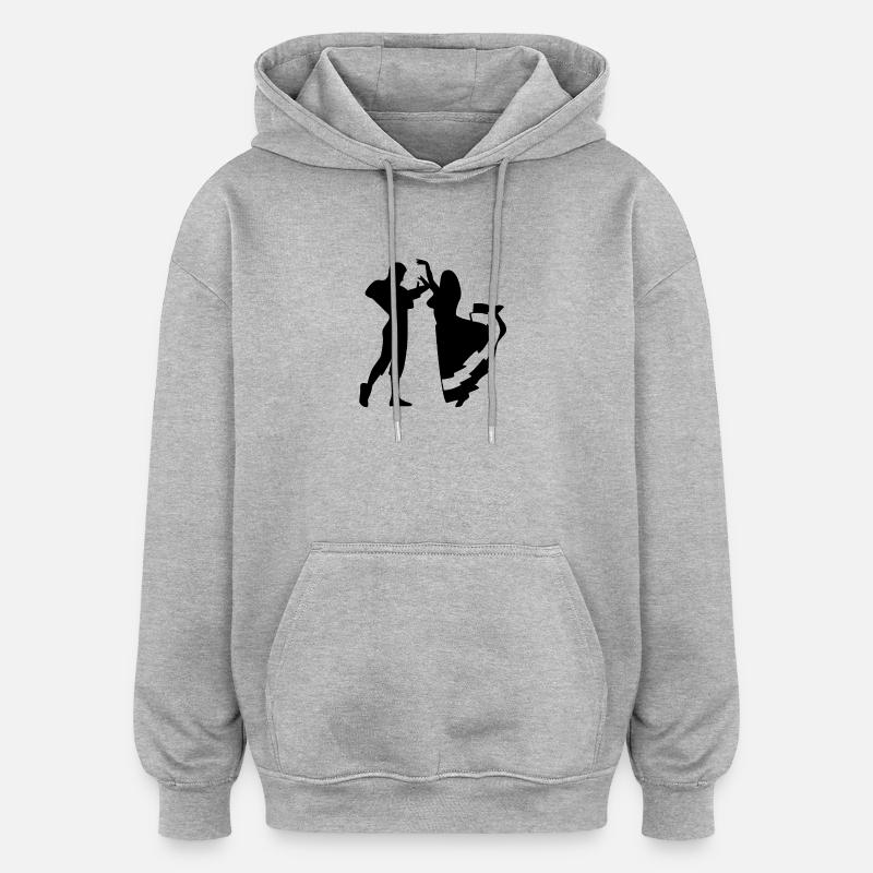 Danser - Sweat à capuche oversize unisexe - gris chiné