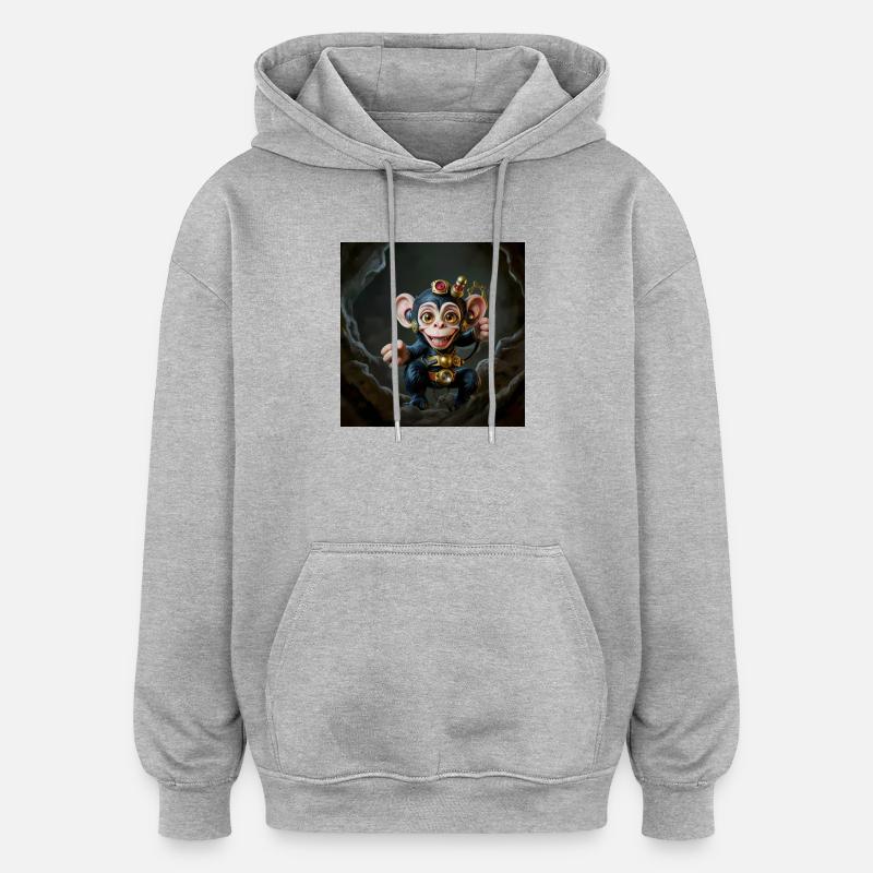 Adventurous steampunk jumpsuit - Oversized Unisex Hoodie - heather grey