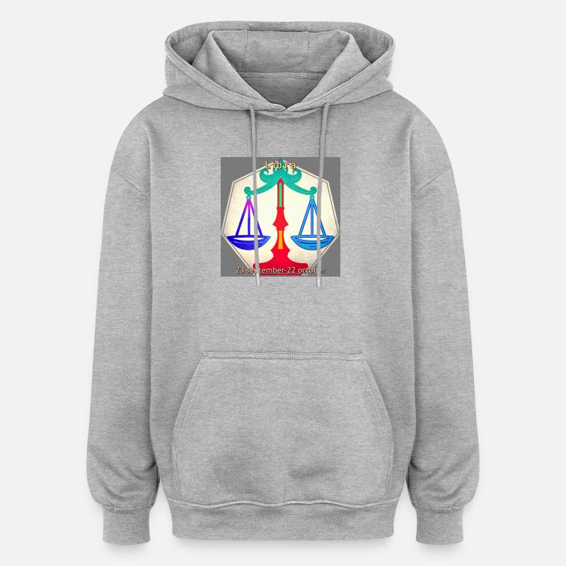 Poids - Sweat à capuche oversize unisexe - gris chiné
