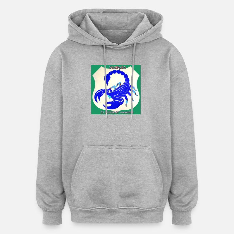 scorpion - Oversized Unisex Hoodie - heather grey