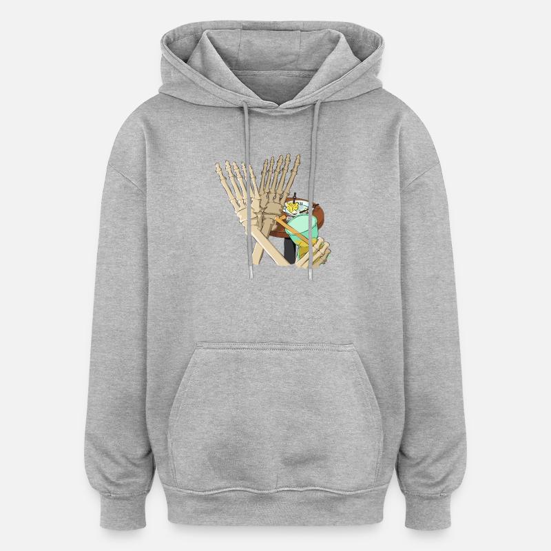 Éternité - Sweat à capuche oversize unisexe - gris chiné