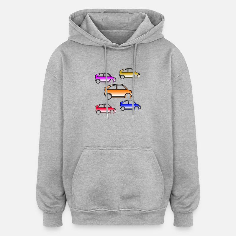 Autos - Oversized Unisex Hoodie - Grau meliert