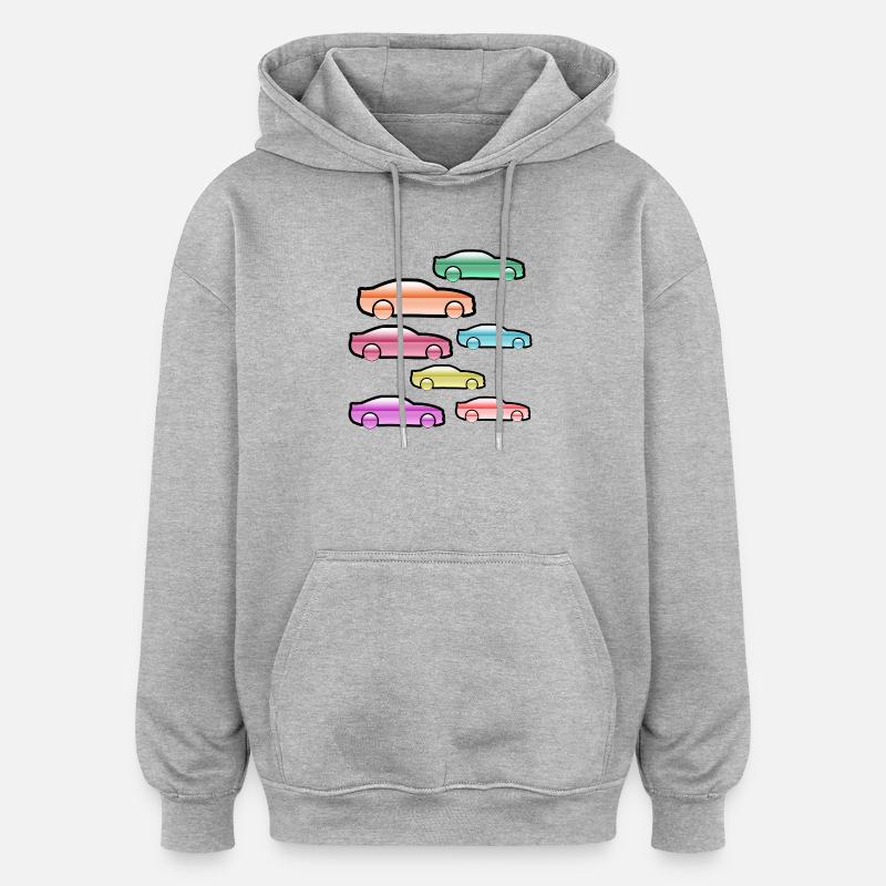 Autos - Oversized Unisex Hoodie - Grau meliert