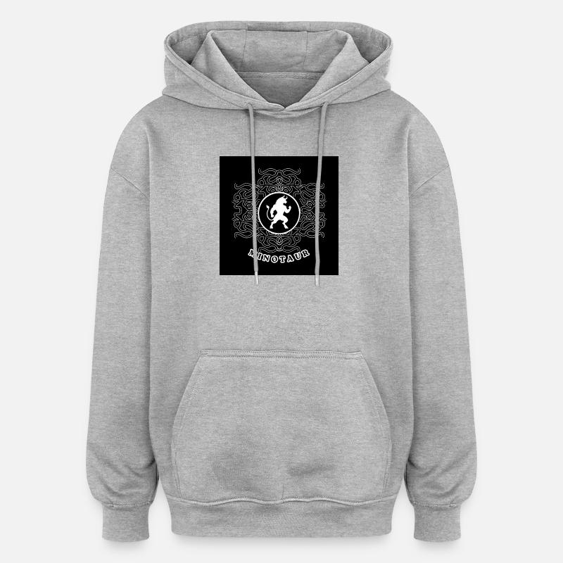 Minotaurus White - Oversized Unisex Hoodie - Grau meliert
