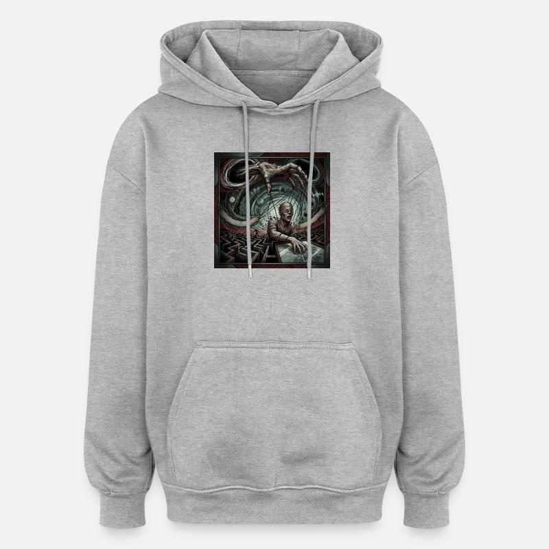 Cordes de contrôle - Sweat à capuche oversize unisexe - gris chiné