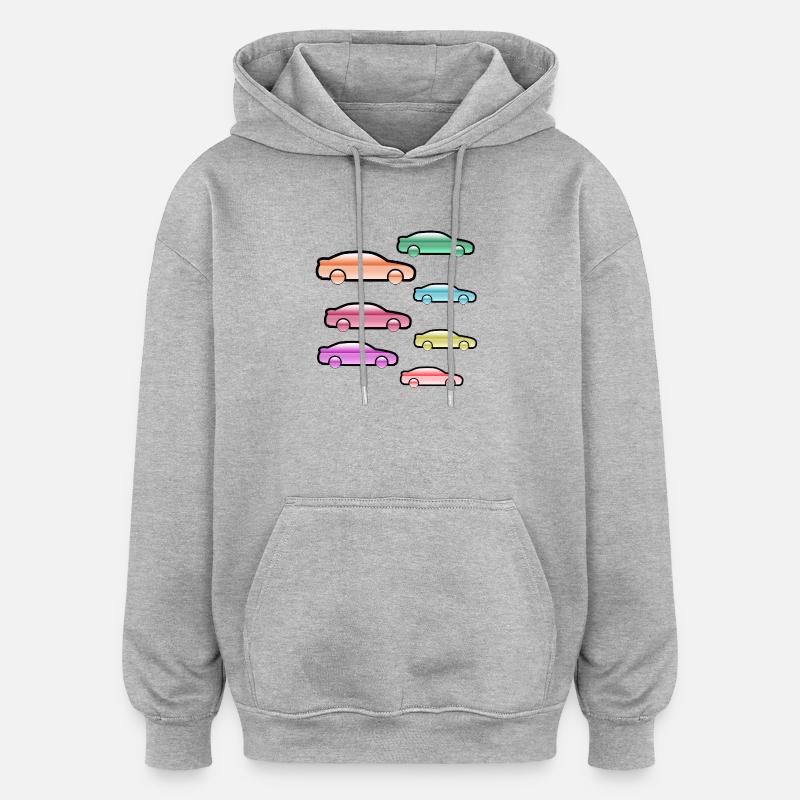 Autos - Oversized Unisex Hoodie - Grau meliert