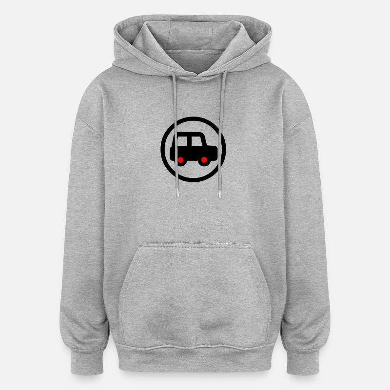 Voiture - Sweat à capuche oversize unisexe - gris chiné
