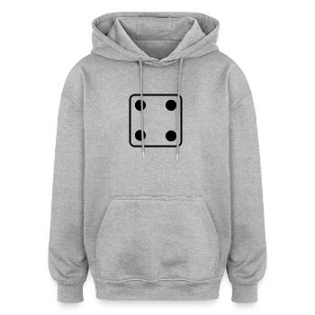 Sagt - Oversized Unisex Hoodie - Grau meliert - Vorne - Noah (186cm)