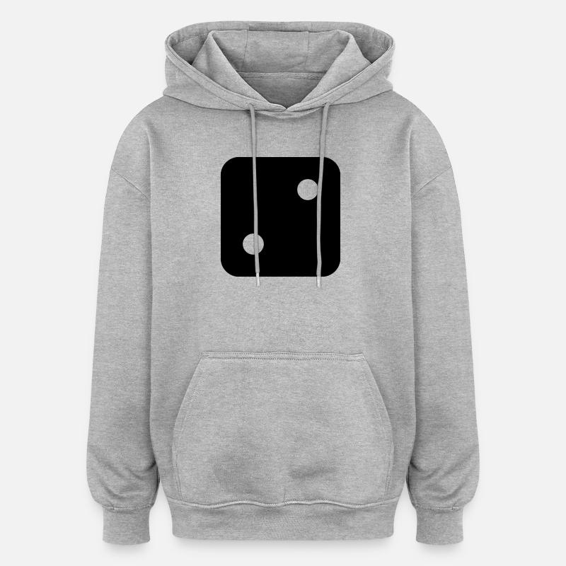 Dit - Sweat à capuche oversize unisexe - gris chiné