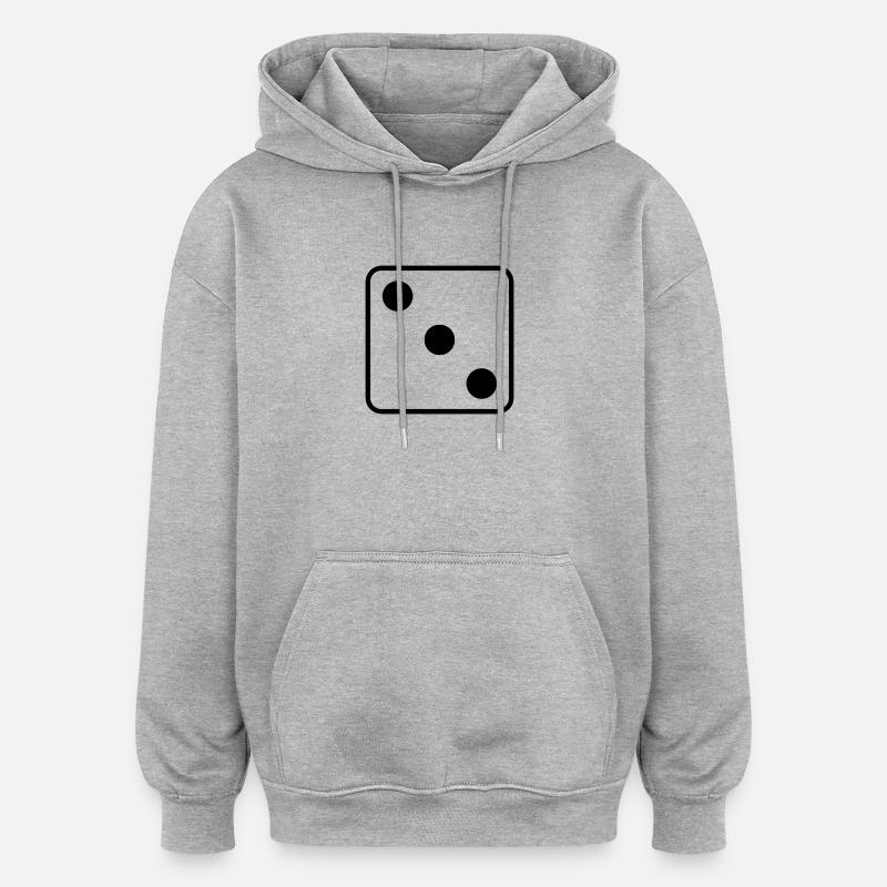 Dit - Sweat à capuche oversize unisexe - gris chiné