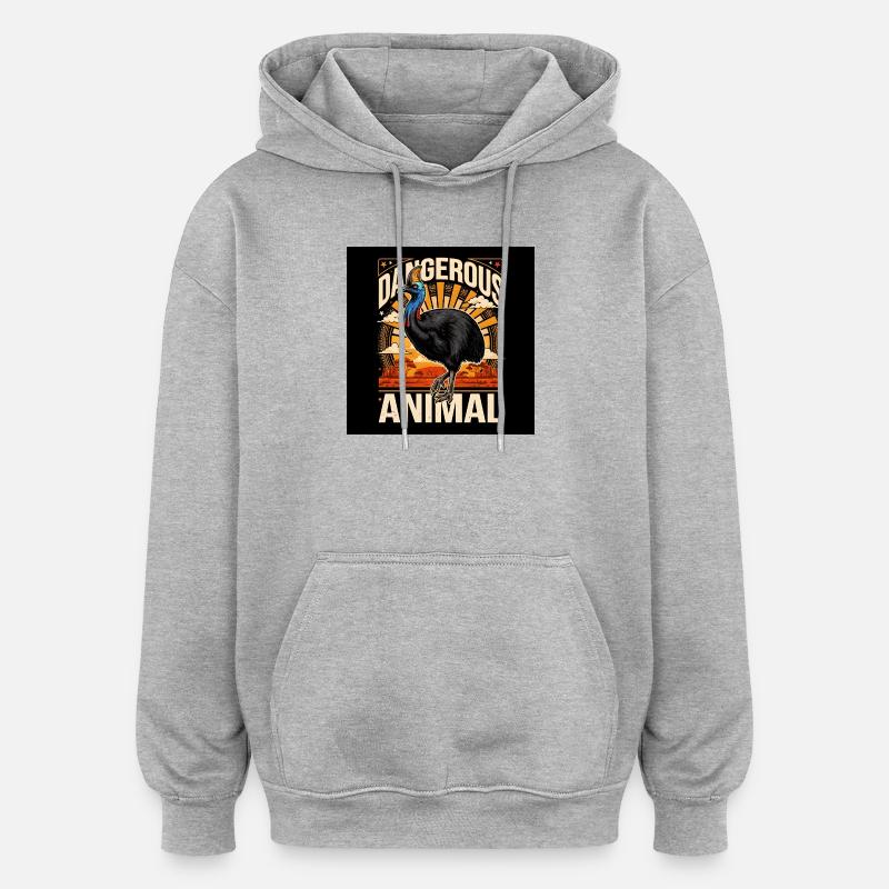 Extremely perilous  - Oversized Unisex Hoodie - Grau meliert
