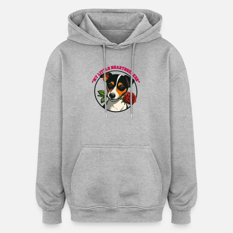 Mon petit briseur de cœur - Sweat à capuche oversize unisexe - gris chiné