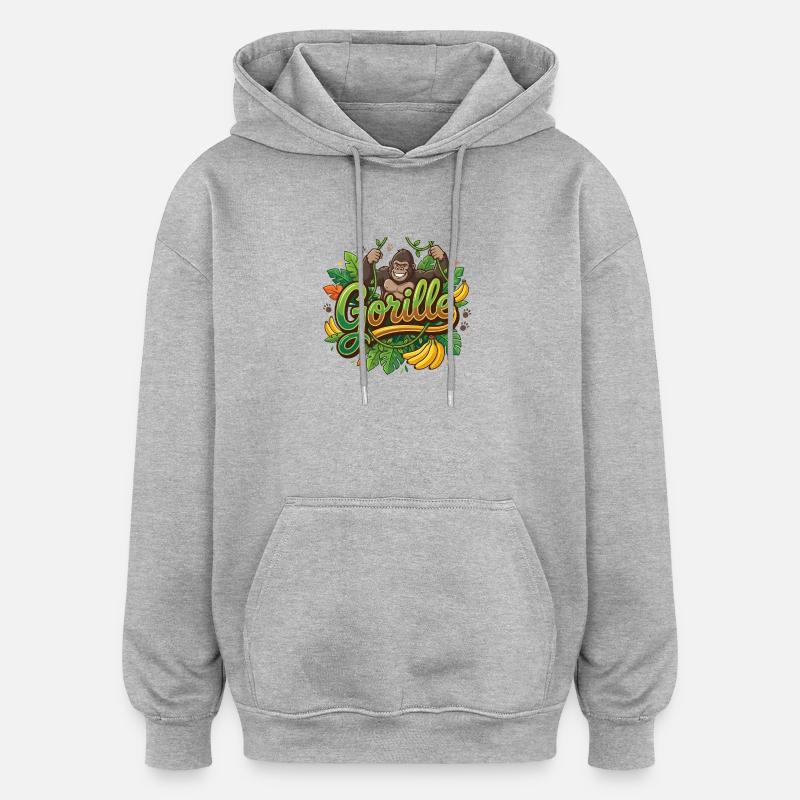 gorilla - Oversized Unisex Hoodie - heather grey