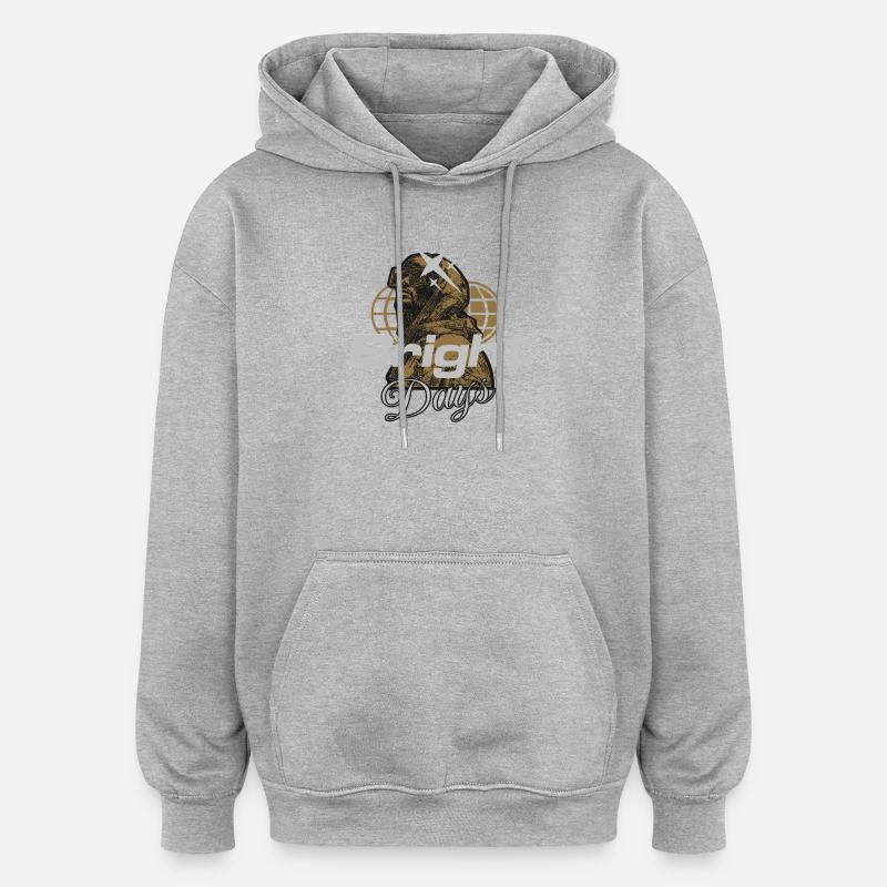 Bright Days Globe Magic - Oversized Unisex Hoodie - heather grey