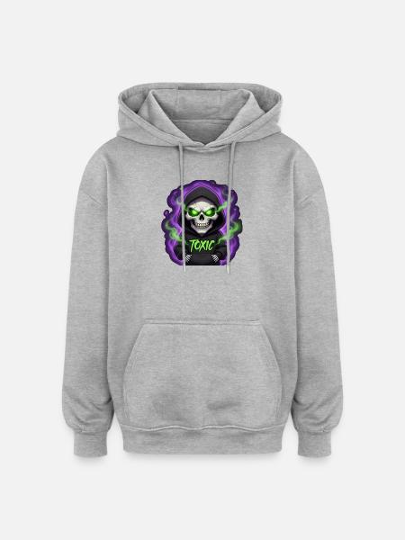 Skeleton Toxic - Oversized Unisex Hoodie - heather grey