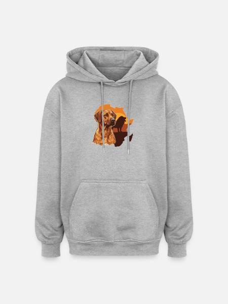 Rhodesian Ridgeback - Oversized Unisex Hoodie - heather grey