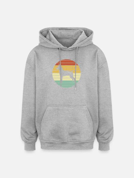 Rat Terrier - Oversized Unisex Hoodie - Grau meliert