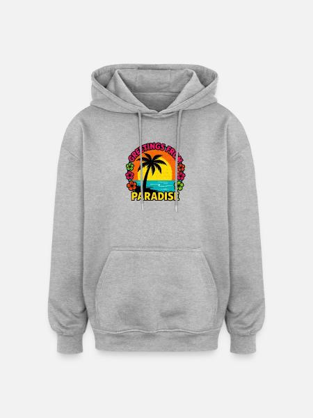 Greetings From Paradise - Oversized Unisex Hoodie - heather grey