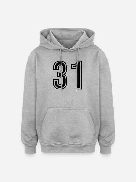 31 Number symbol - Oversized Unisex Hoodie - heather grey