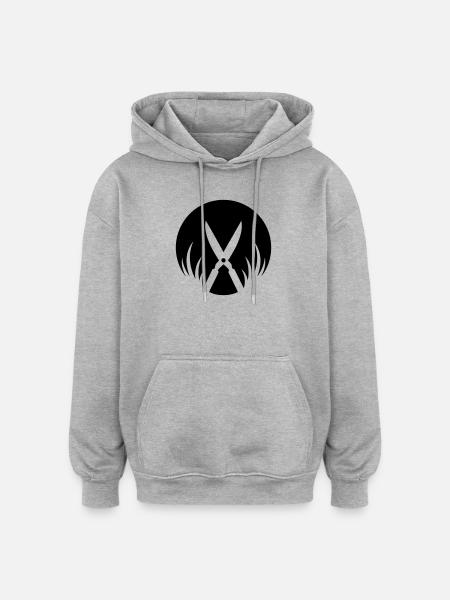 Gärtner Heckenschere Gartenarbeit - Oversized Unisex Hoodie - Grau meliert