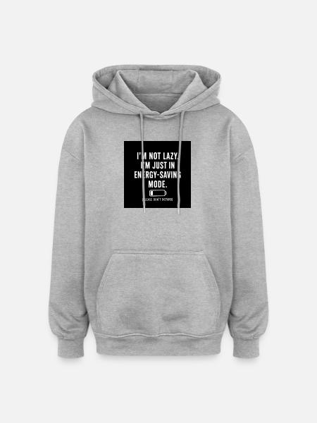 Funny - Oversized Unisex Hoodie - heather grey