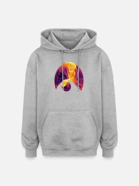 Sunblossom – Math Art - Oversized Unisex Hoodie - heather grey