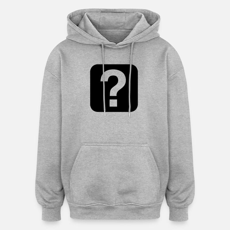 Hilfe - Help - Oversized Unisex Hoodie - Grau meliert