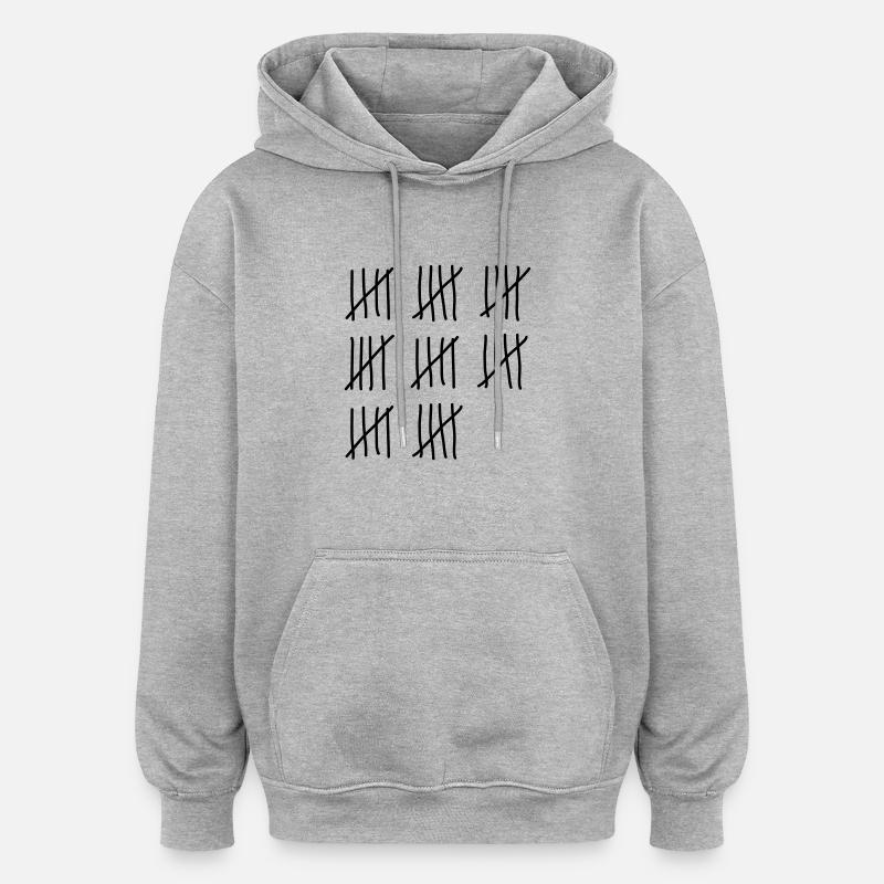 40e anniversaire - Sweat à capuche oversize unisexe - gris chiné