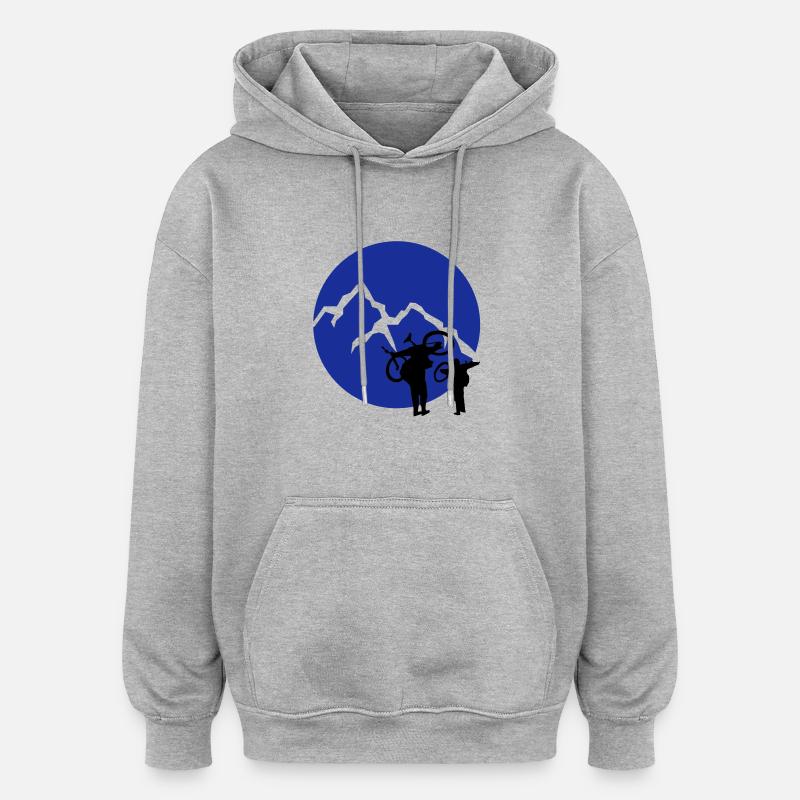 Big VTT - Sweat à capuche oversize unisexe - gris chiné