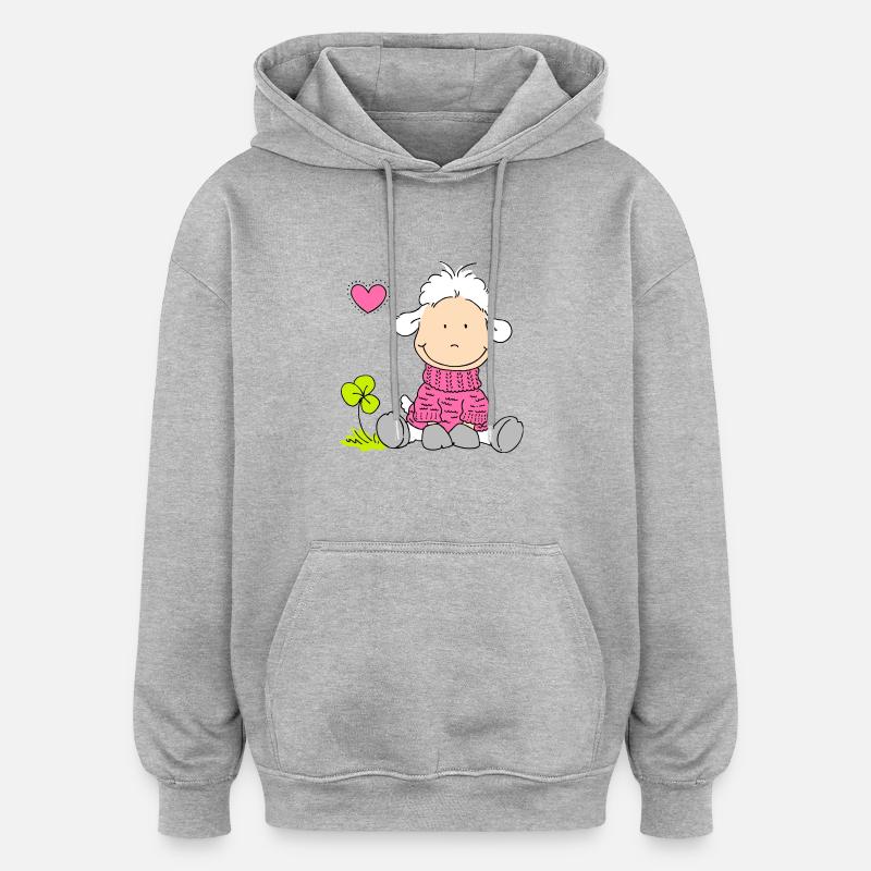 Sheep in Sweater - Sweat à capuche oversize unisexe - gris chiné